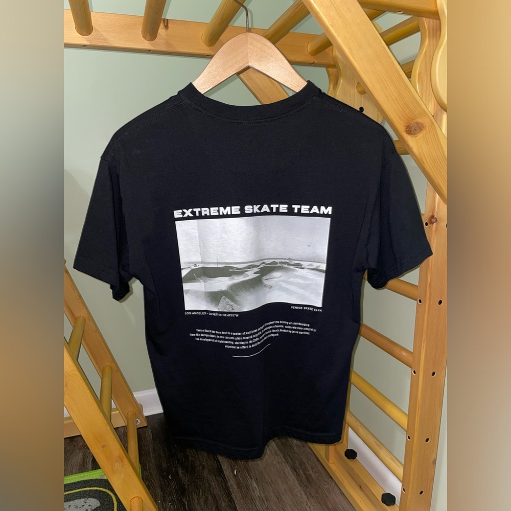 Denim & Flower Black Extreme Skate Team Tee